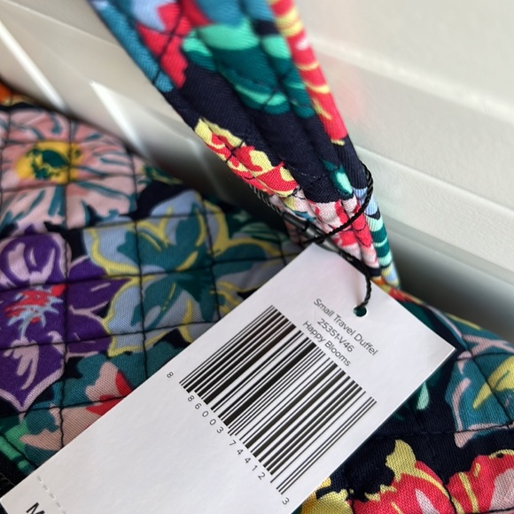 Vera Bradley Small Travel Duffel Bag Happy Blooms - Picture 13 of 14